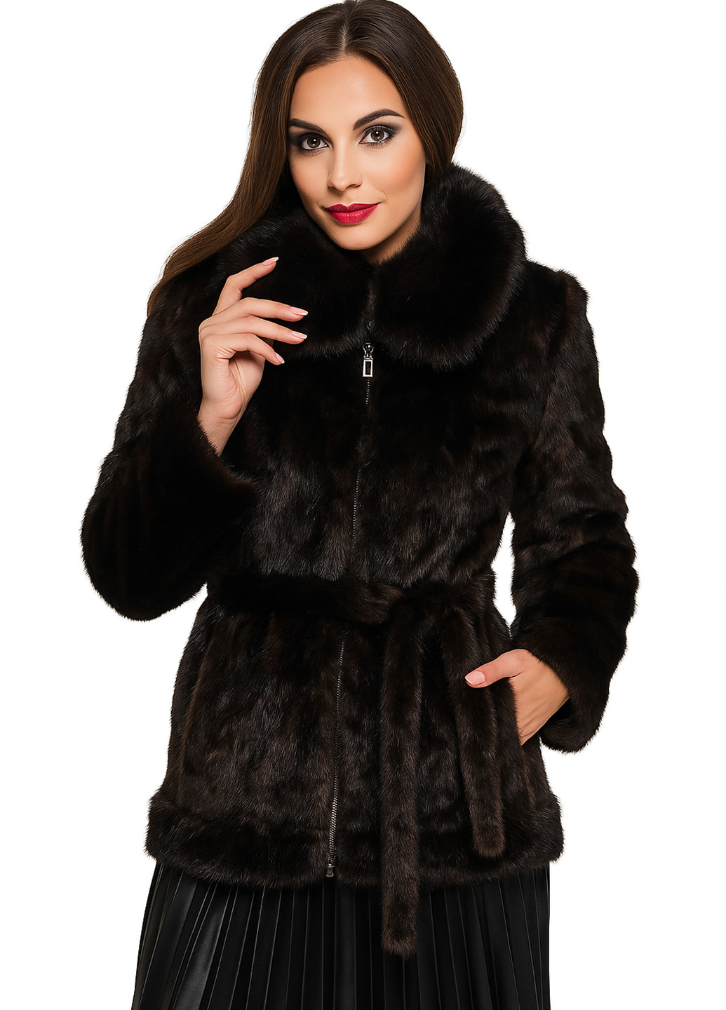 Шуба 062 шоколадна хвиля