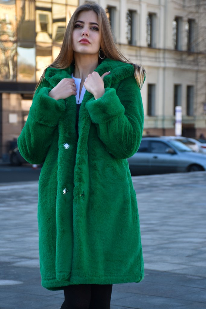 Шуба 081 світло-зелена