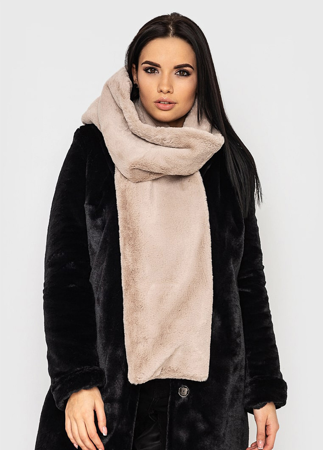 Шарф з еко хутра 2-101 перлина