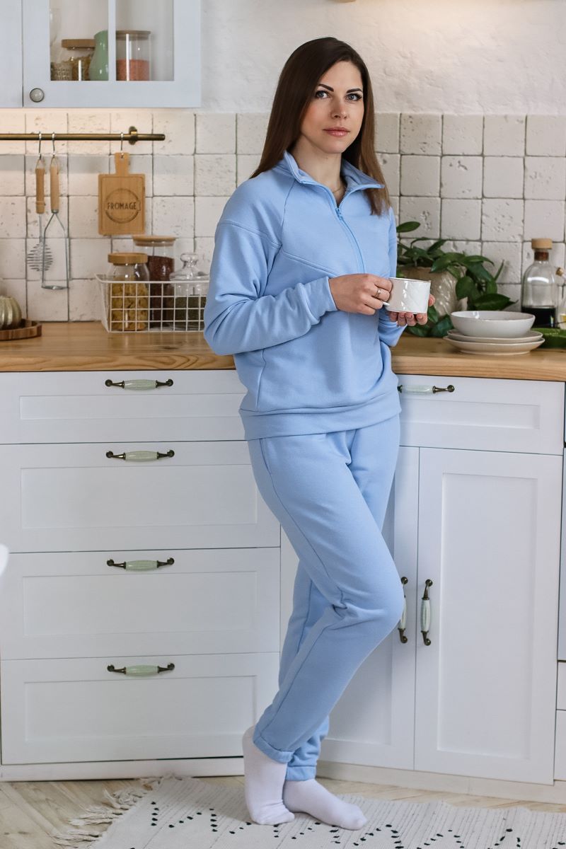 Жіночий спортивний костюм 5003 блакитний