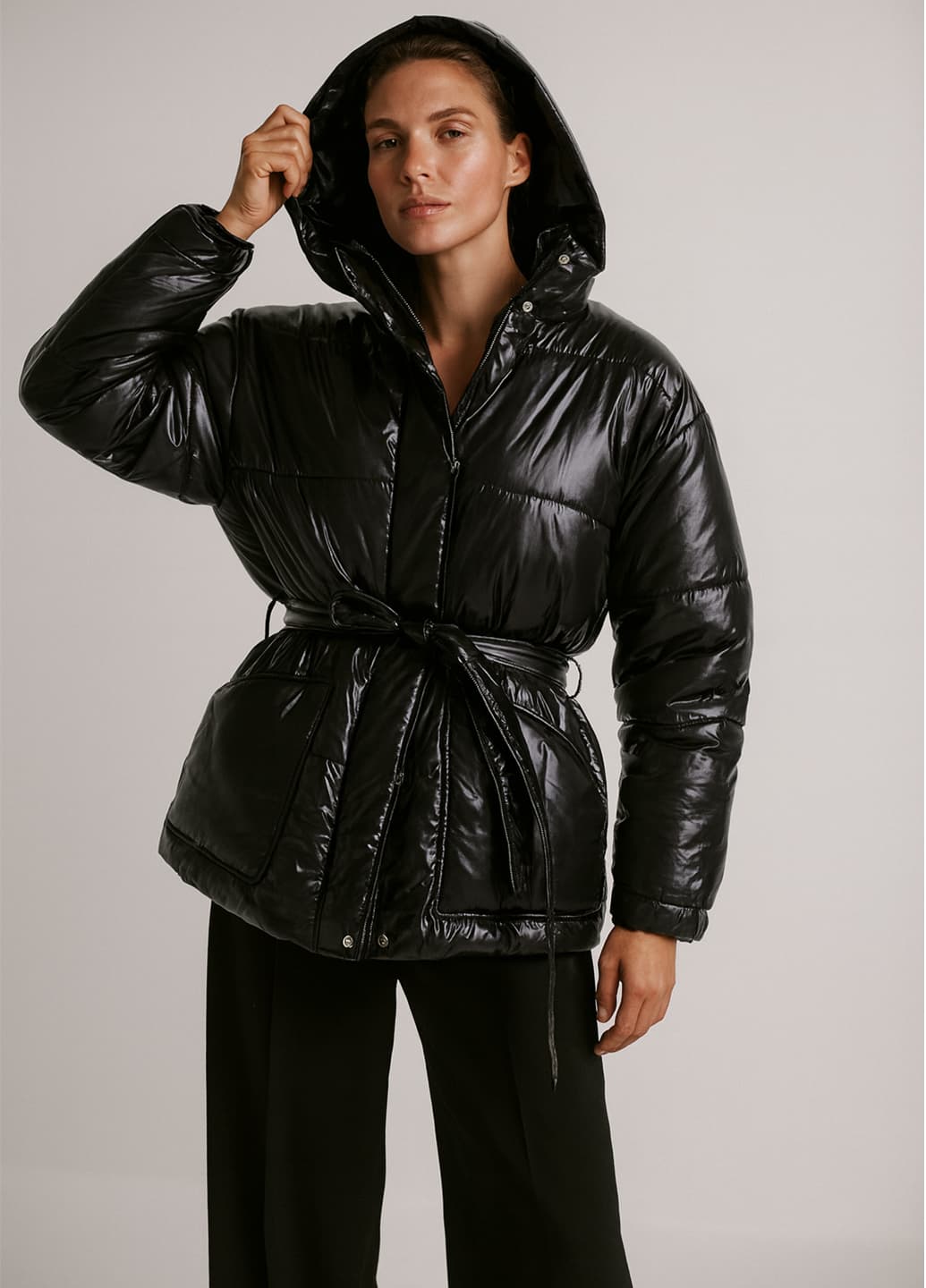 Куртка пуховик до -20 градусів зимова к-038 чорна