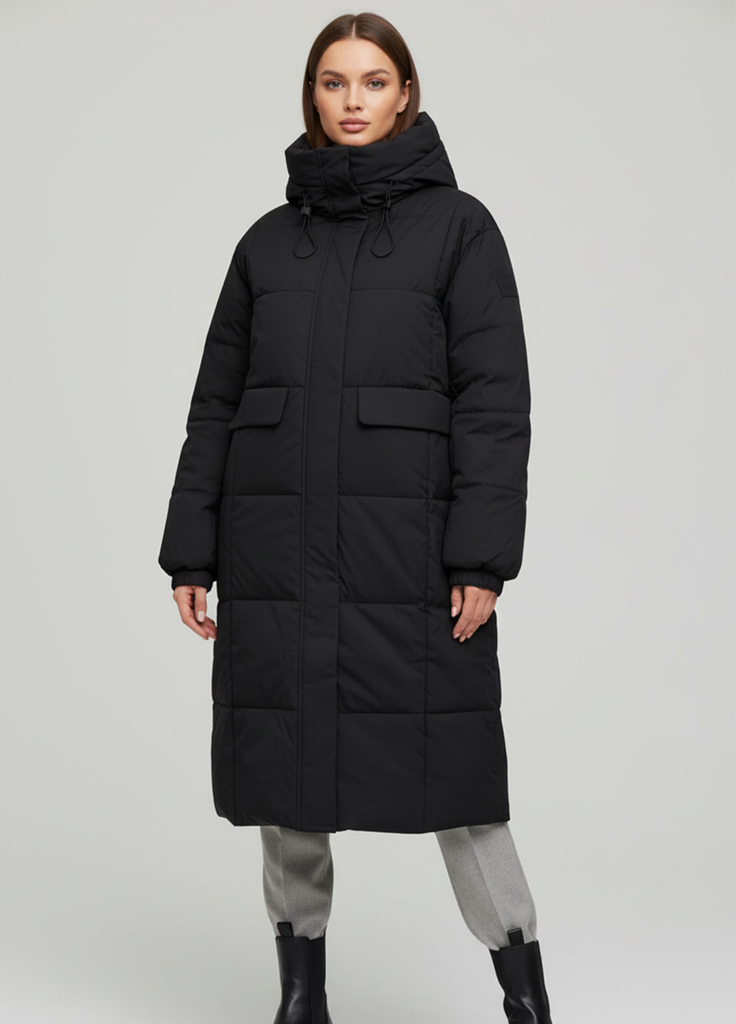 Зимова куртка к-042 чорна 42