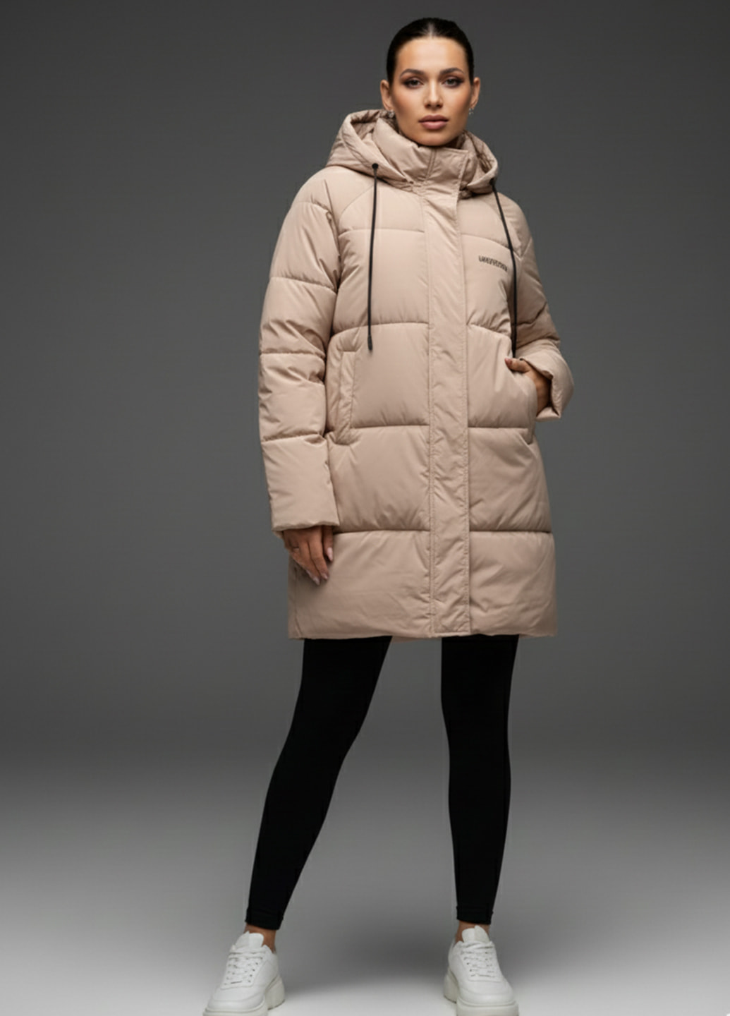 Зимова куртка к-052 бежева 48