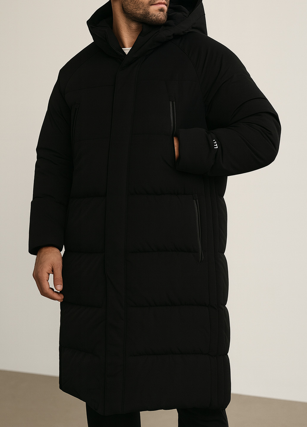 Куртка пуховик км-004 чорний