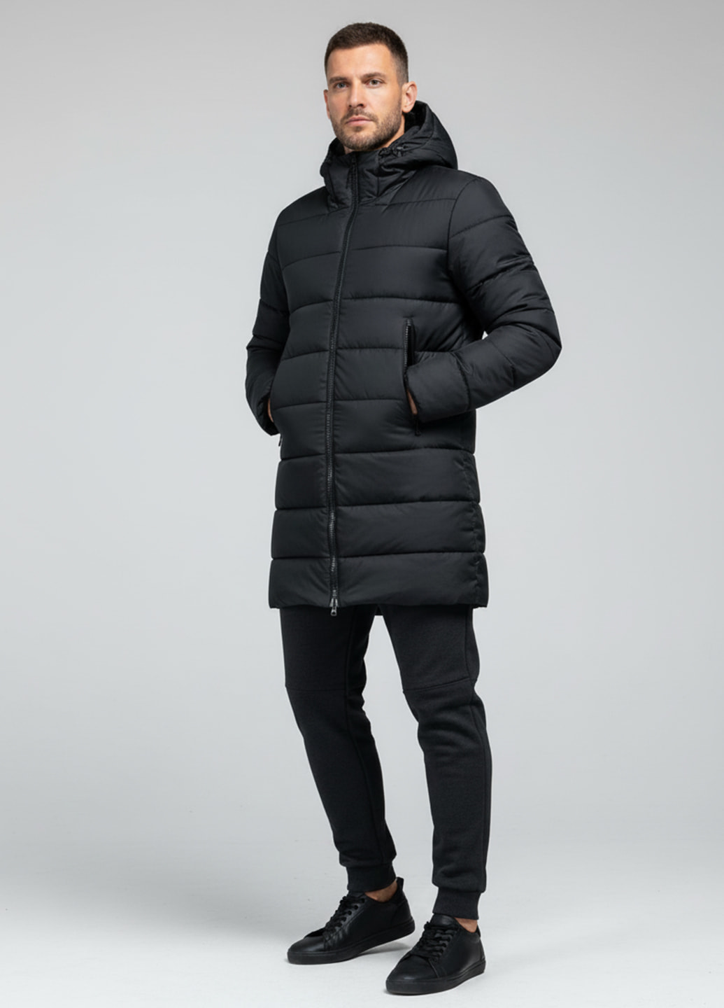 Куртка зимова км-010 чорна